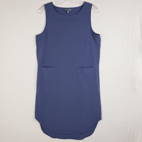 Title Nine Cirrus Lasercut Athletic Dress Blue Athleisure Stretch size M Sporty - Picture 3 of 13